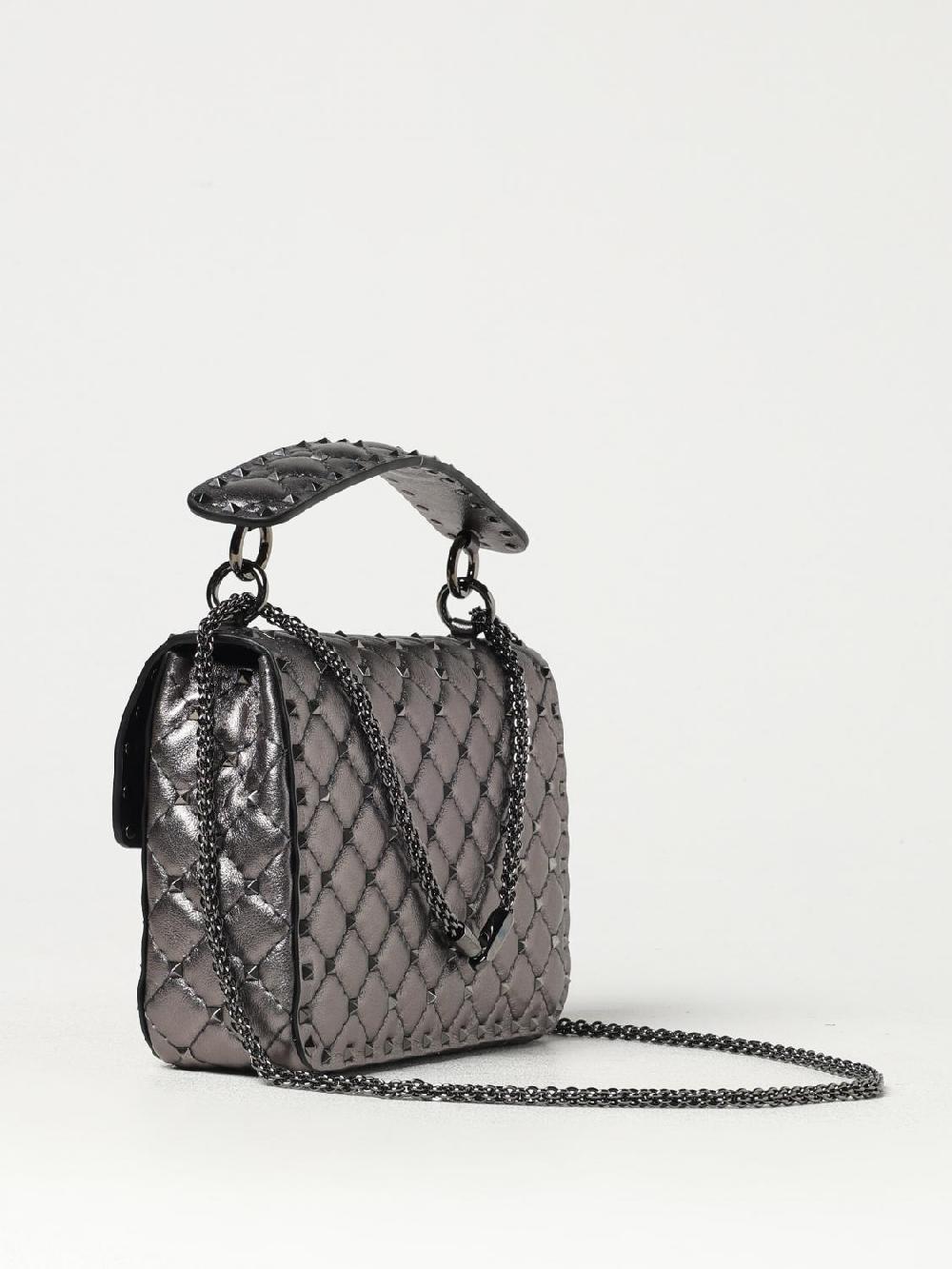 Giglio Borsa Rockstud Spike Valentino Garavani in nappa laminata matelassè Promozione