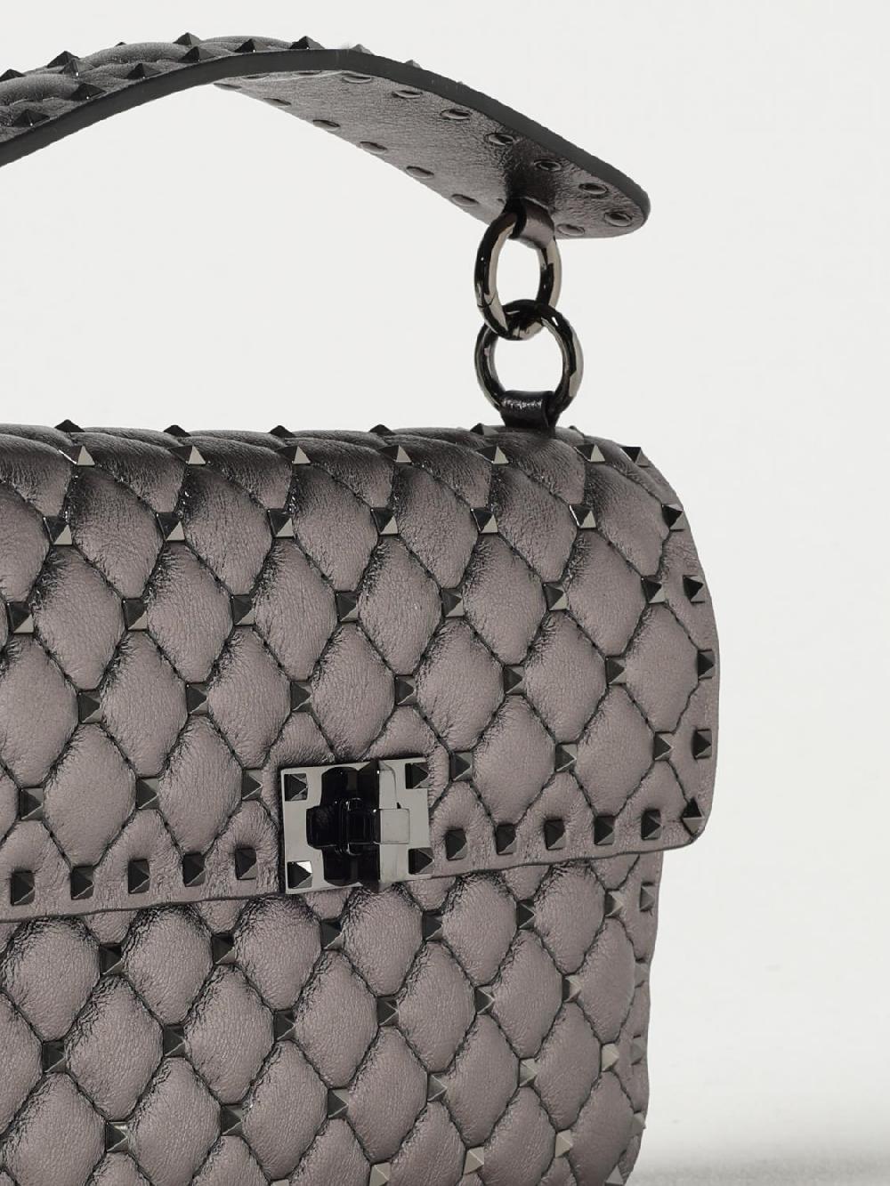 Giglio Borsa Rockstud Spike Valentino Garavani in nappa laminata matelassè Promozione