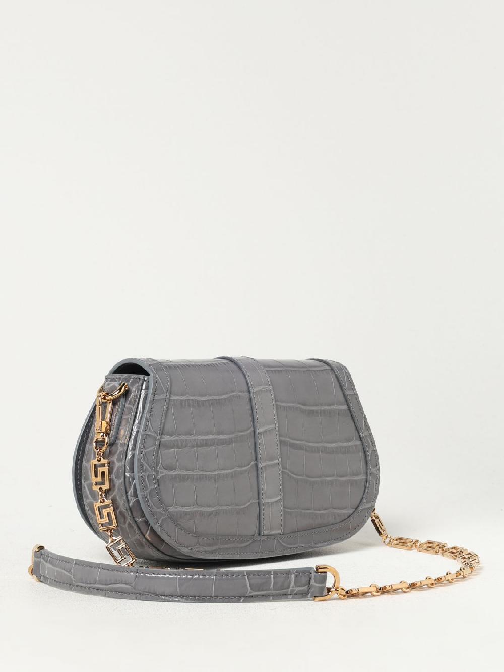 Giglio Borsa Greca Goddess Versace in pelle stampa cocco In Vendita