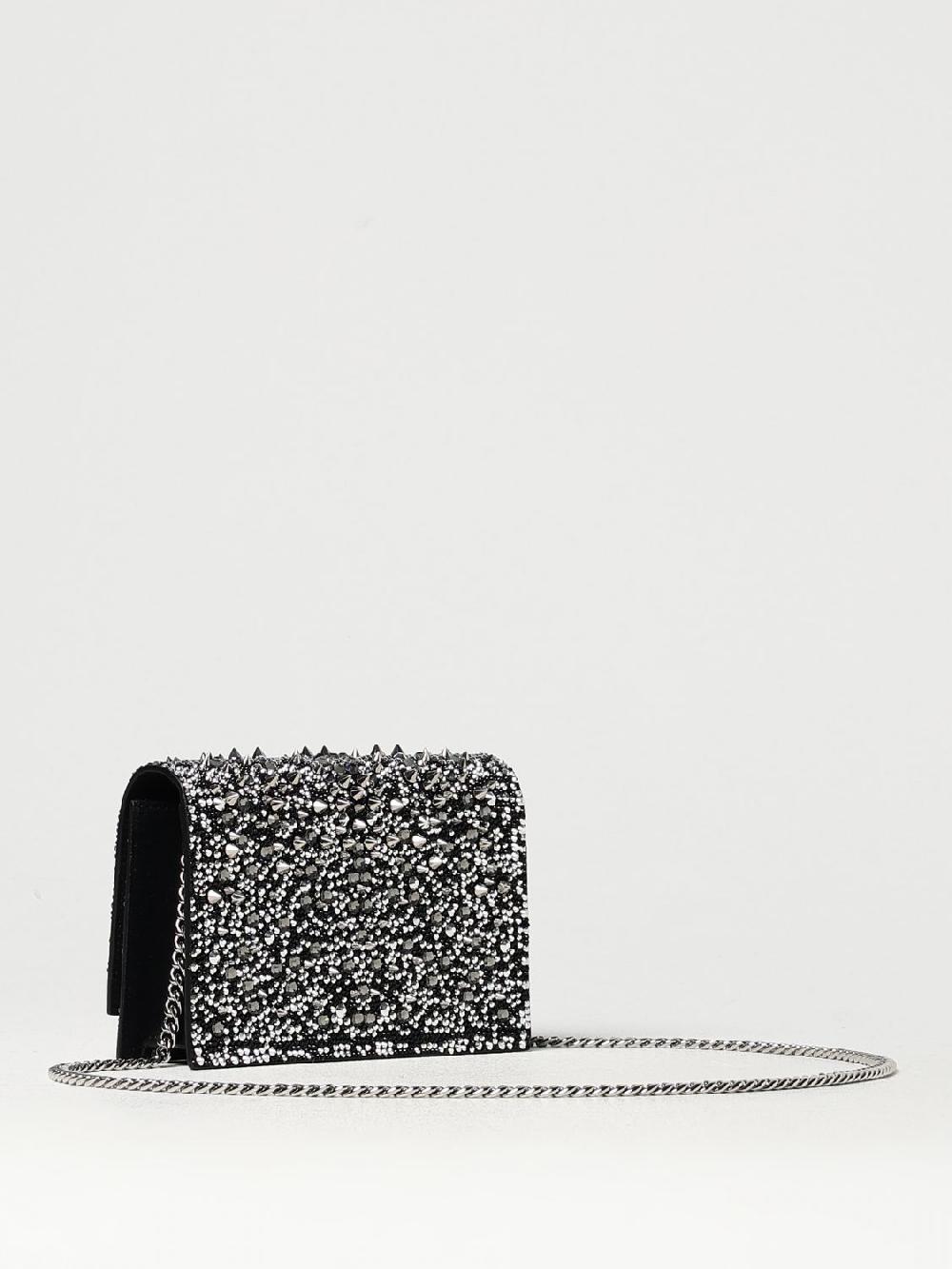 Giglio Borsa Skull Alexander McQueen in camoscio con strass e borchie all over Offerte