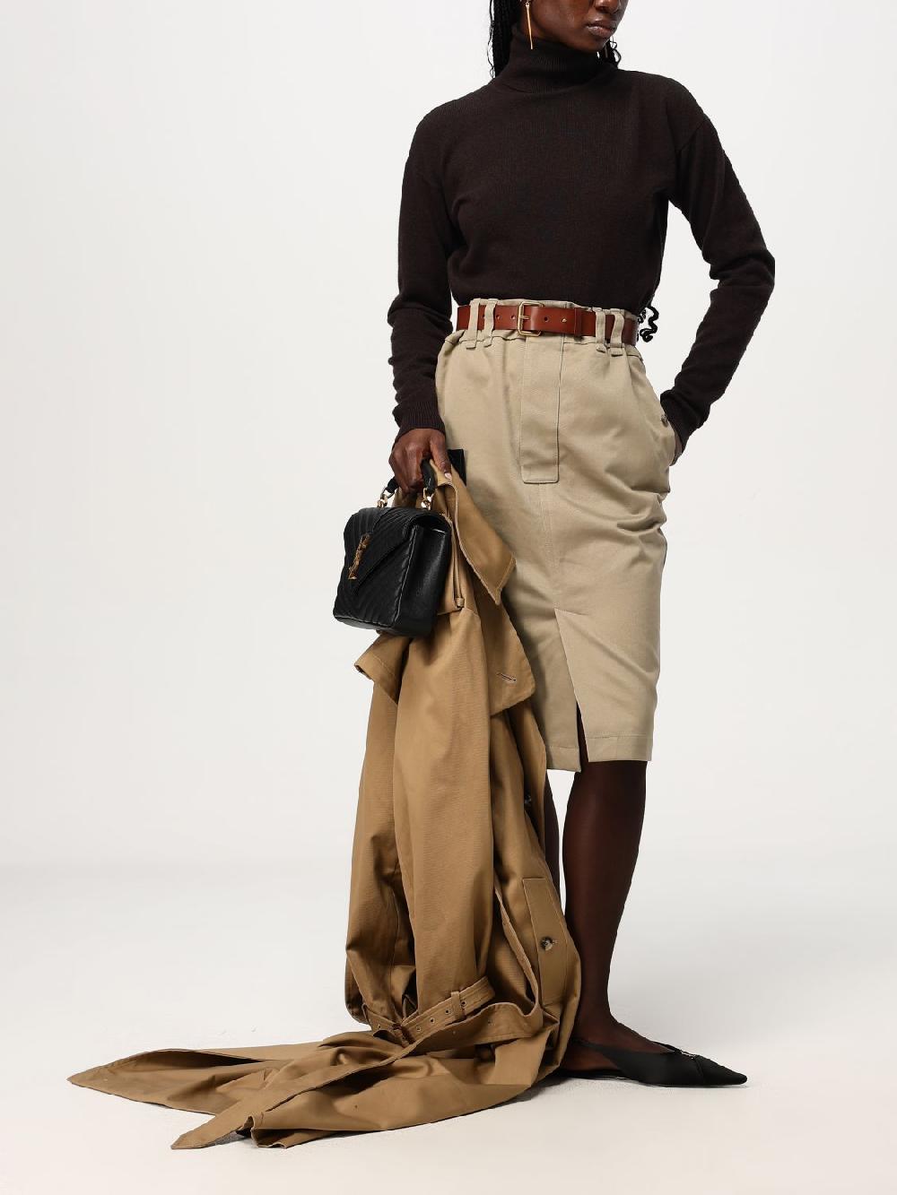 Giglio Gonna Saint Laurent in gabardine Saldi Di Fabbrica