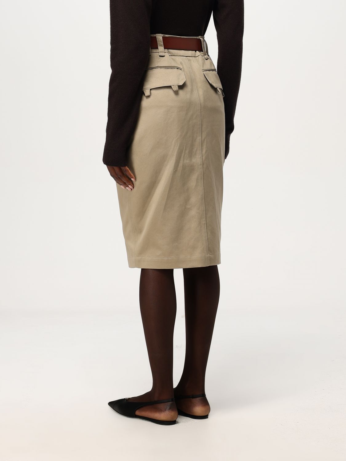 Giglio Gonna Saint Laurent in gabardine Saldi Di Fabbrica