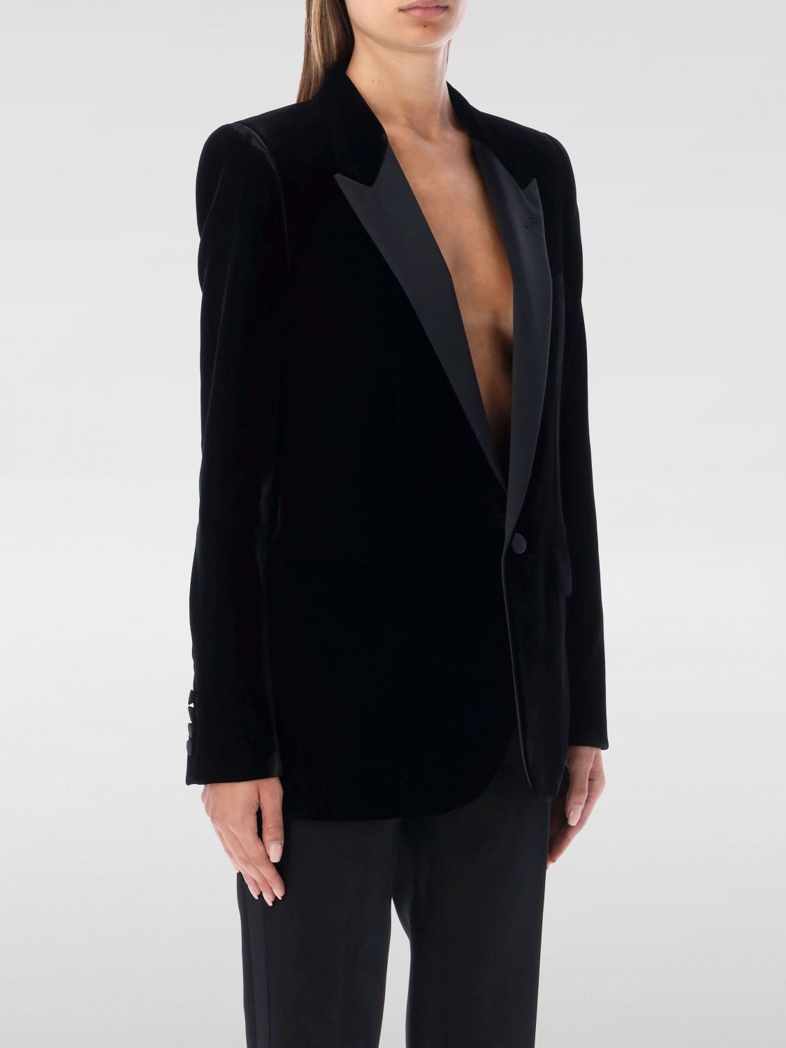 Giglio Blazer Saint Laurent in velluto Negozio