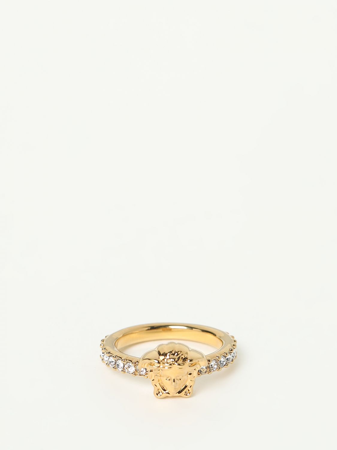 Giglio Anello Medusa Versace in ottone con strass incastonati Fino Al -60%
