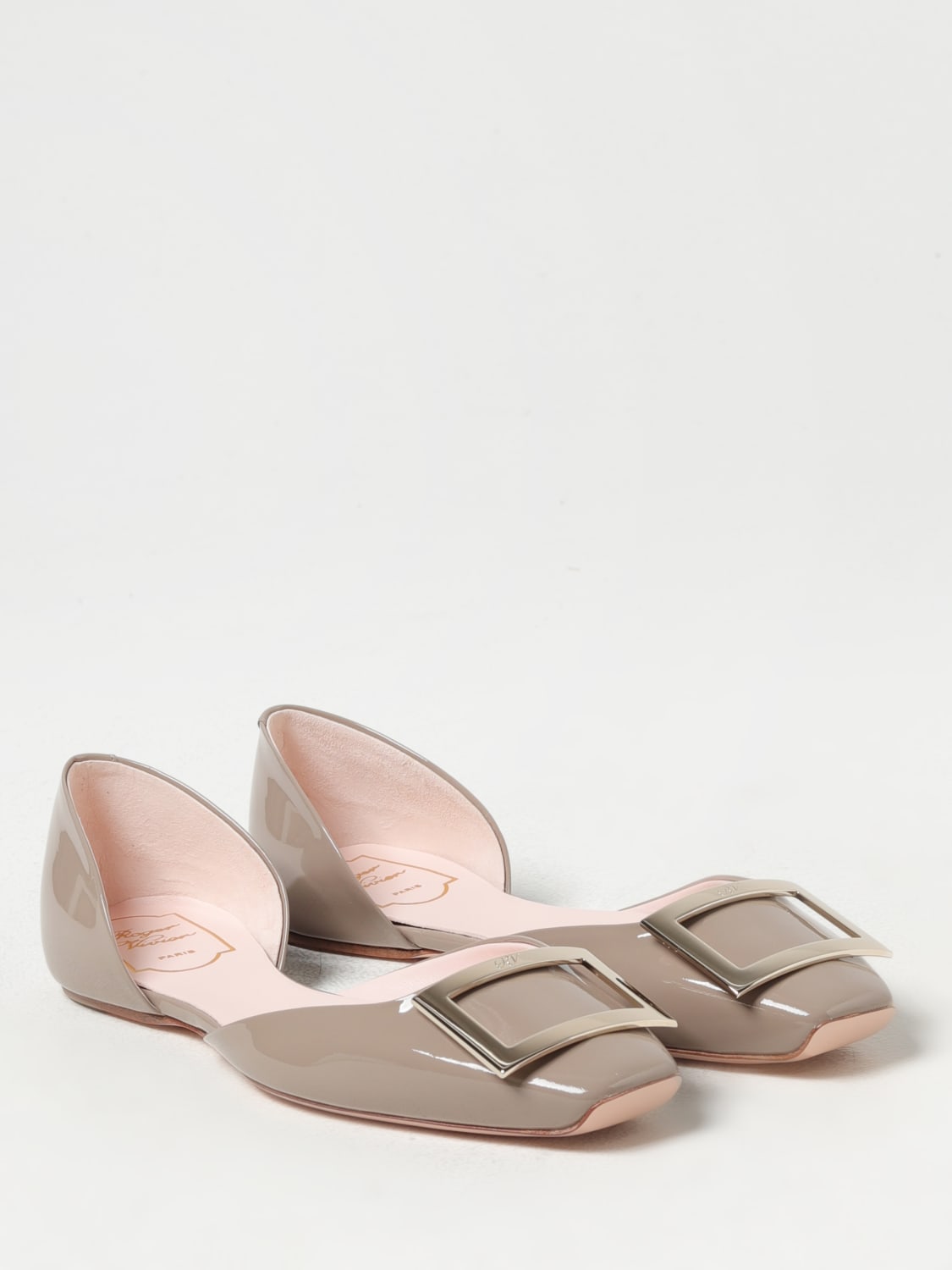 Giglio Ballerina Roger Vivier in vernice con fibbia decorativa Sottocosto