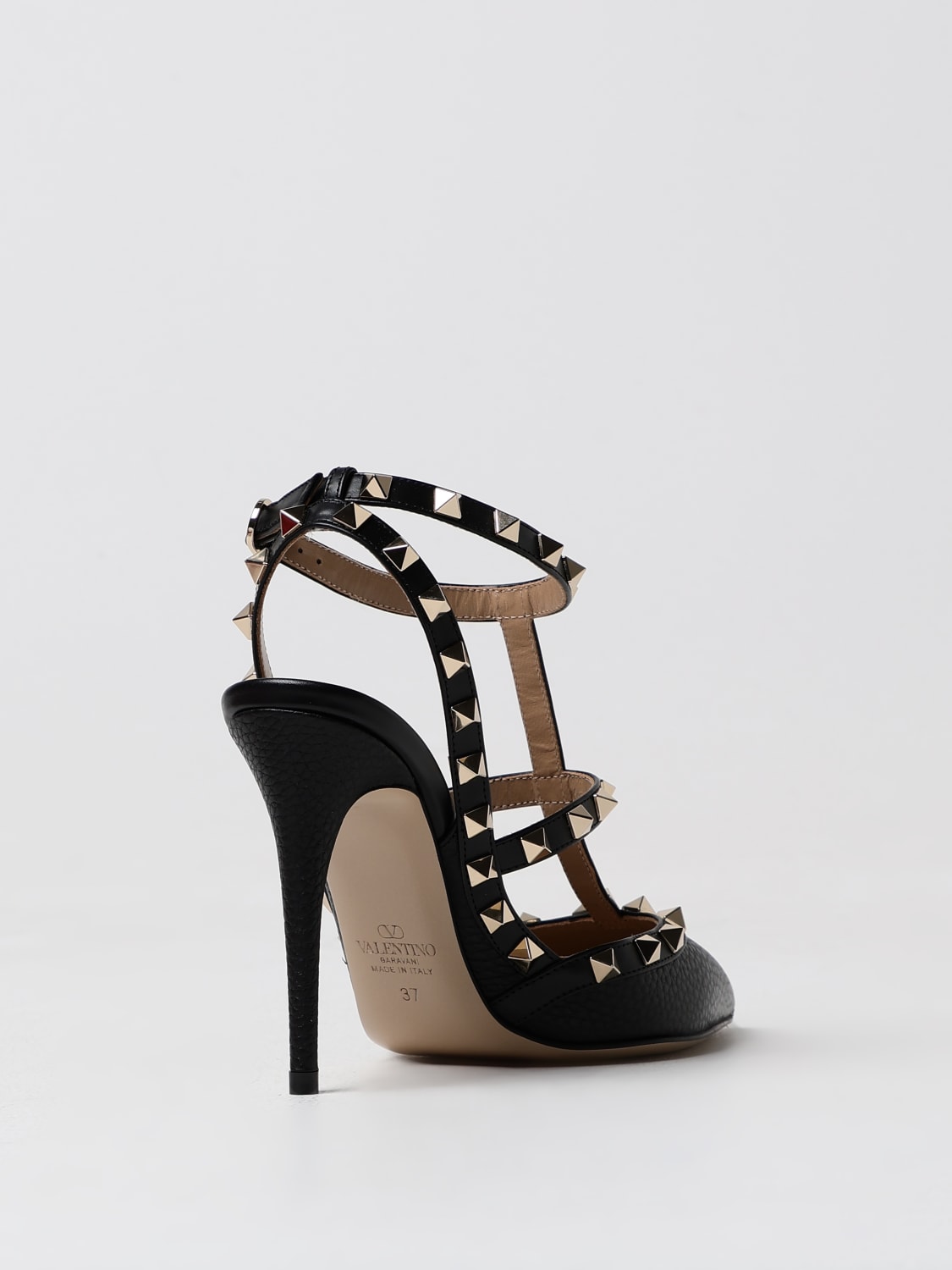 Giglio Pump Rockstud Valentino Garavani in pelle a grana Offerta