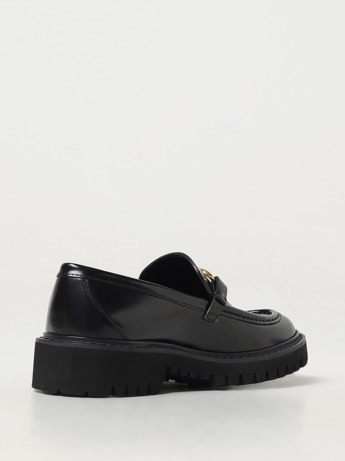Giglio Mocassino VLogo Signature Valentino Garavani in pelle spazzolata In Vendita