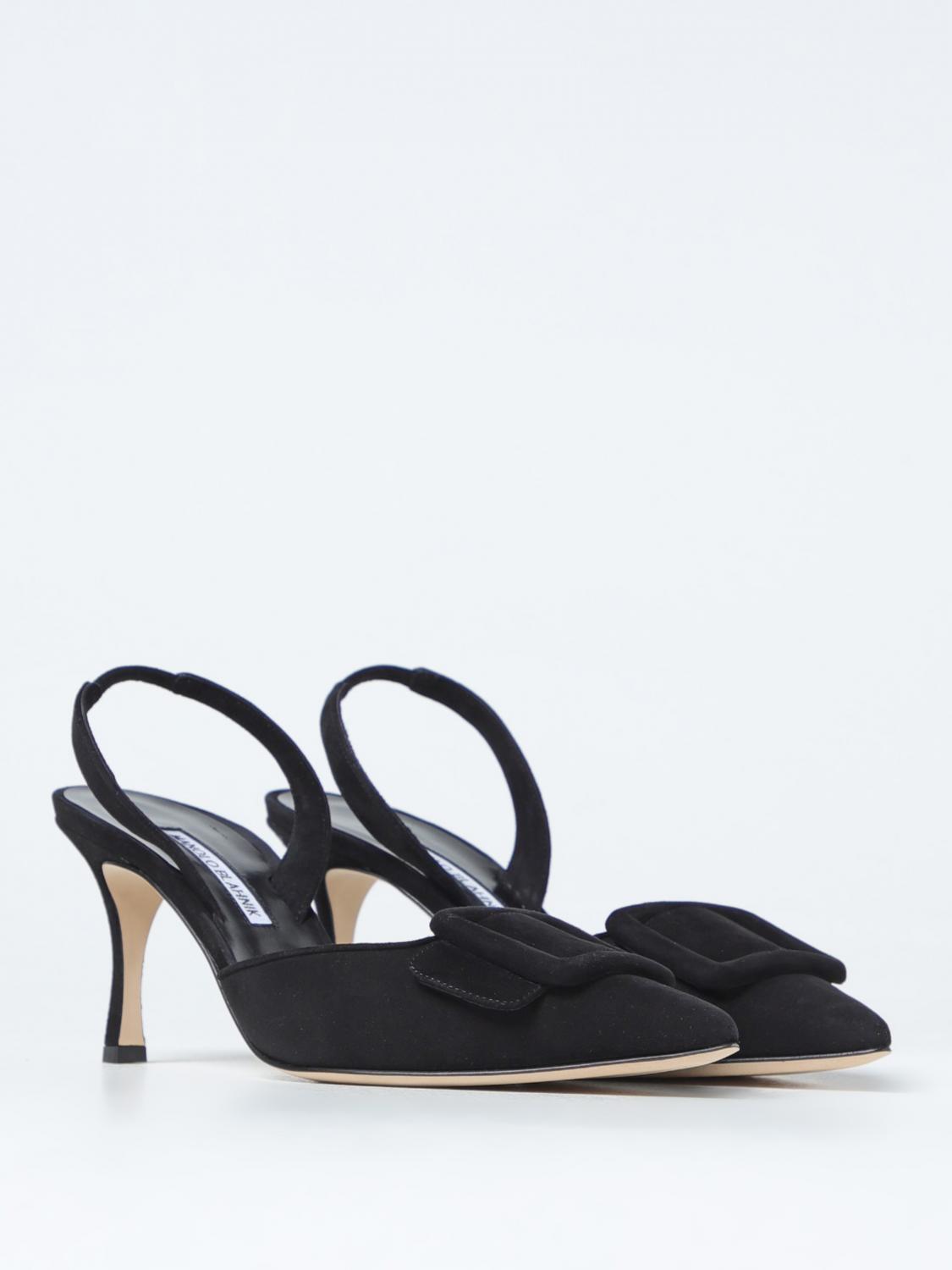 Giglio Slingback Maysli Manolo Blahnik in camoscio con fibbia decorativa Saldi