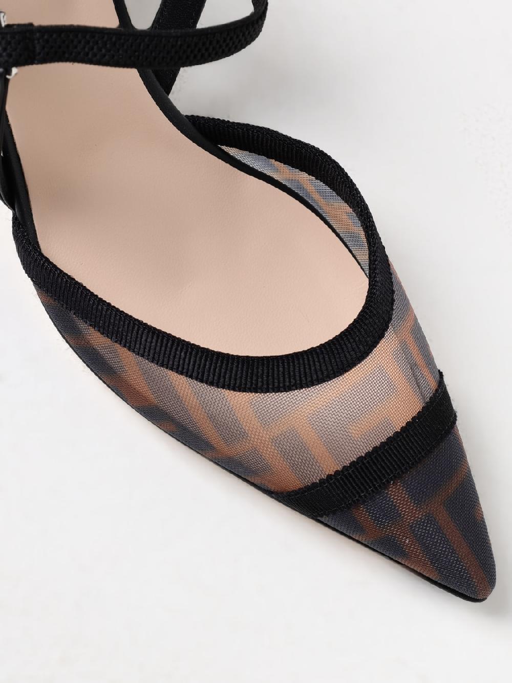 Giglio Sllingback Colibrì Lite Fendi in mesh con monogram FF Vendita Economica