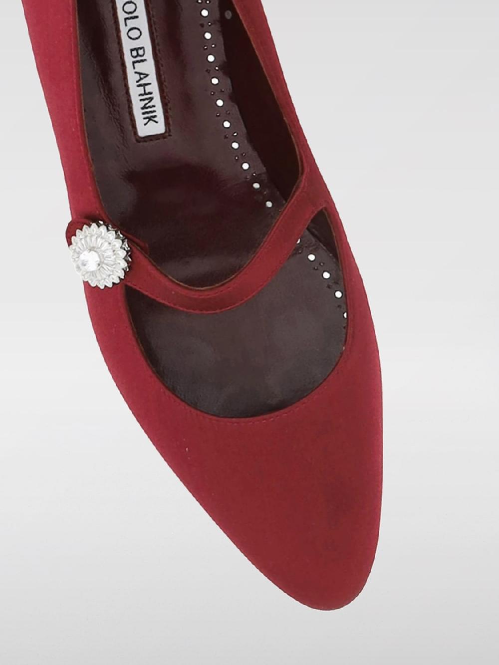 Giglio Ballerina Manolo Blahnik in raso Vendite Flash