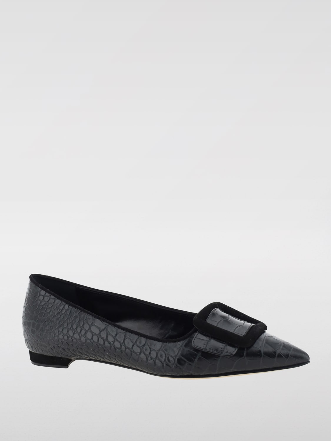 Giglio Ballerina Maysale Manolo Blahnik in pelle stampa cocco Negozio