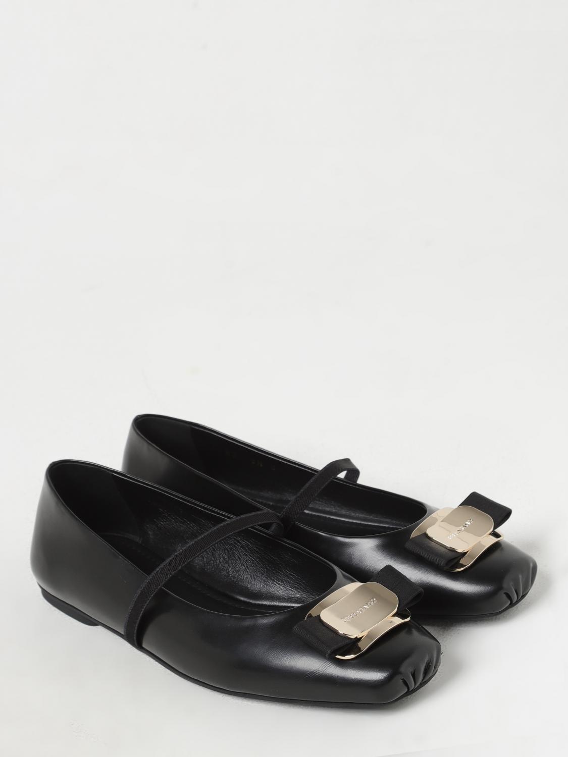 Giglio Ballerina New Vara Ferragamo in pelle In Saldo
