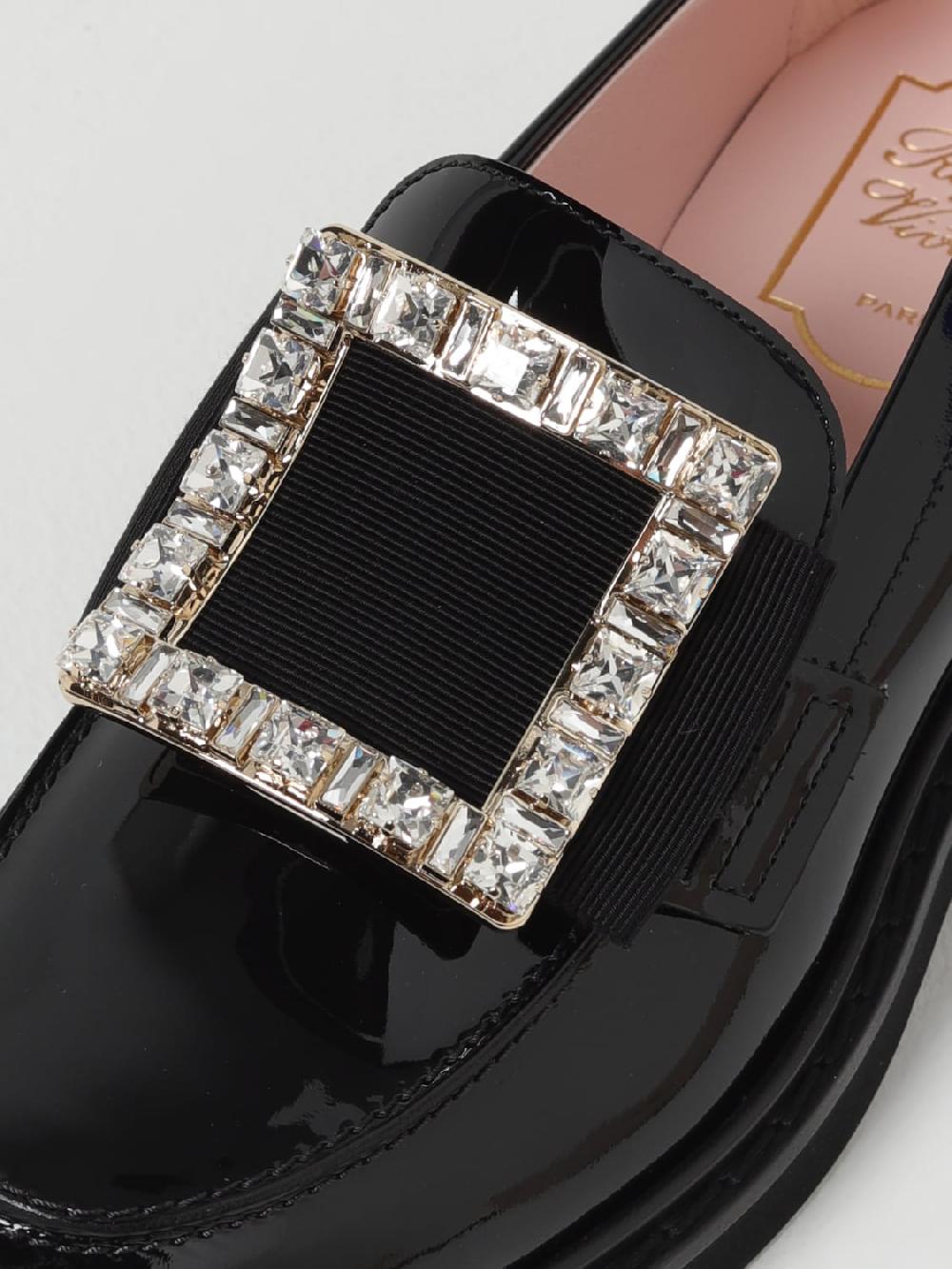 Giglio Mocassino Roger Vivier in vernice con fibbia gioiello Vendita