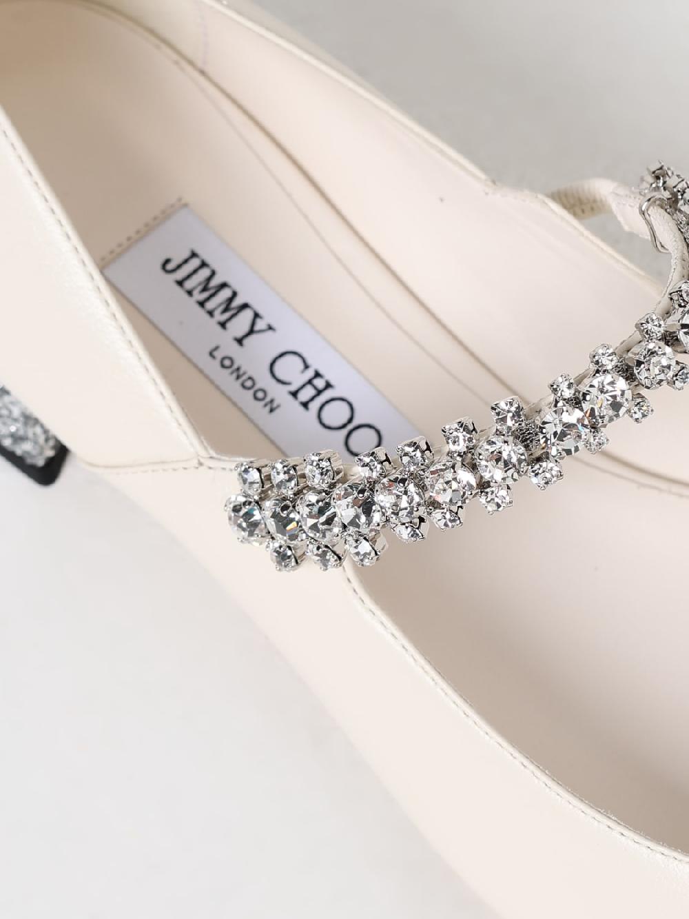 Giglio Pump bing jimmy choo in nappa con cristalli incastonati Negozio