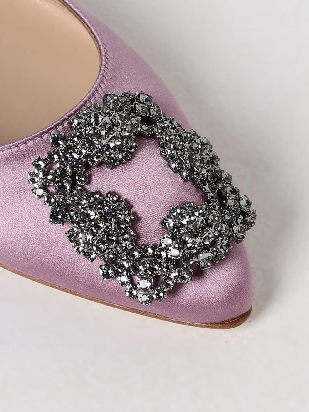 Giglio Ballerina Hangisi Manolo Blahnik in raso Offerta esclusiva