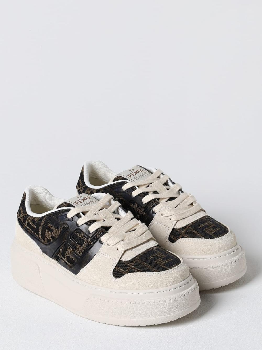 Giglio Sneakers Match Fendi in pelle e tessuto monogram FF Lightning offer
