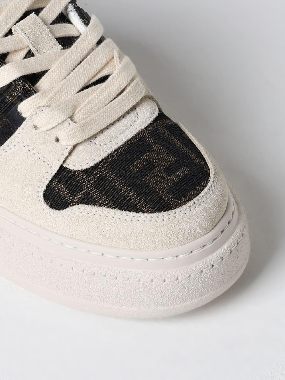 Giglio Sneakers Match Fendi in pelle e tessuto monogram FF Lightning offer