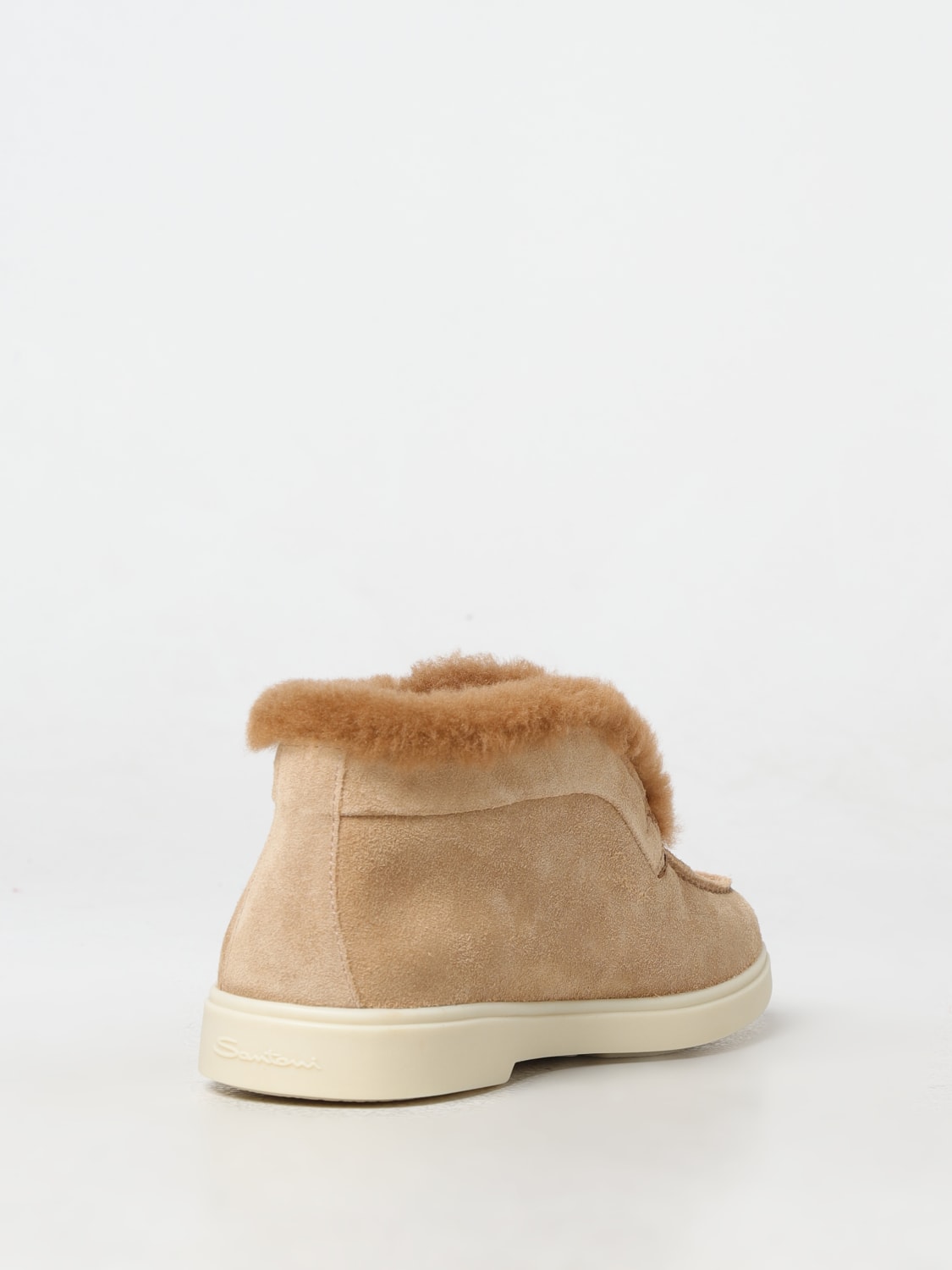 Giglio Polacchino Santoni in camoscio e shearling Liquidazione