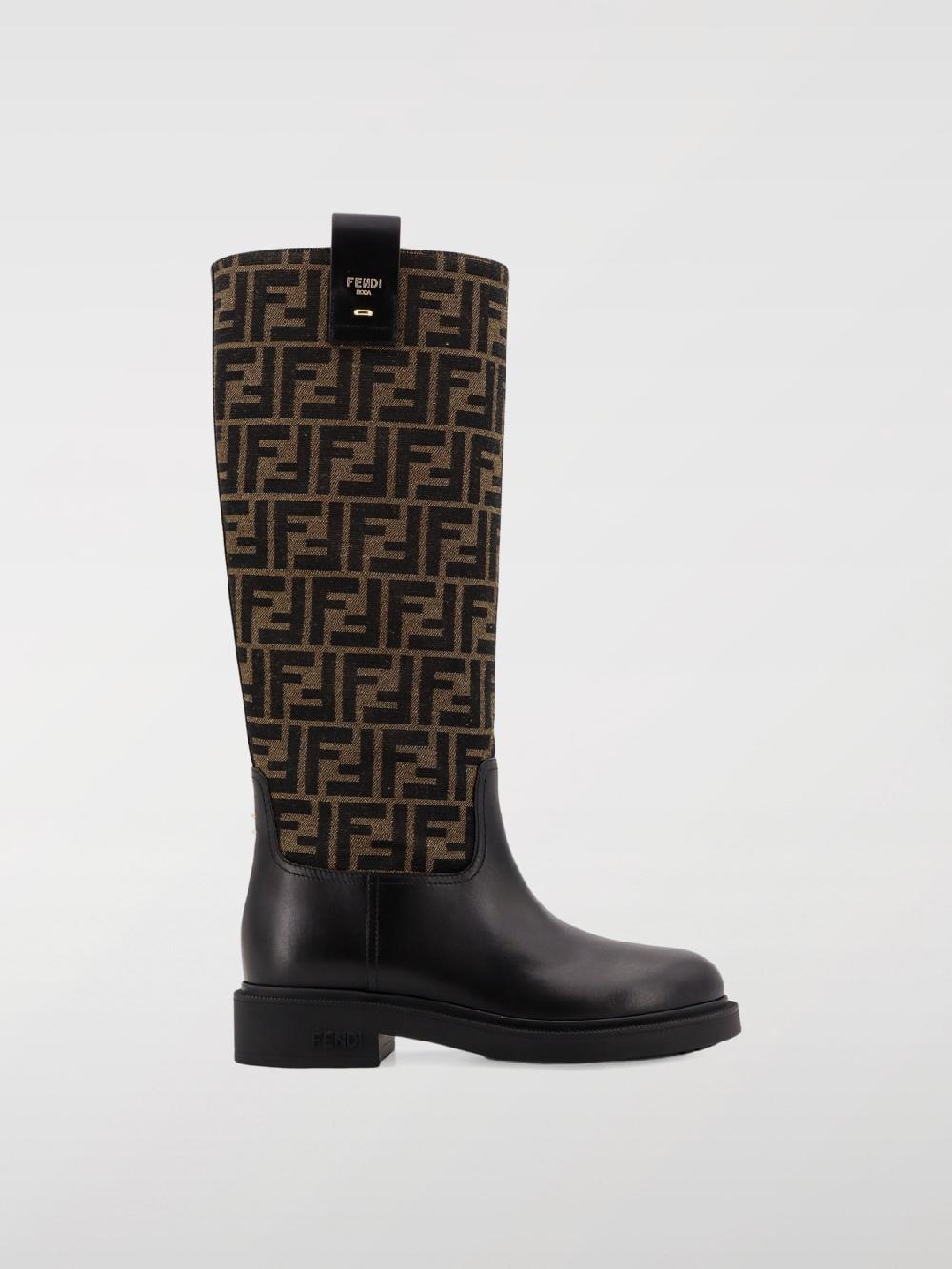 Giglio Stivale Filo Fendi in tessuto jacquard e pelle Offerte speciali