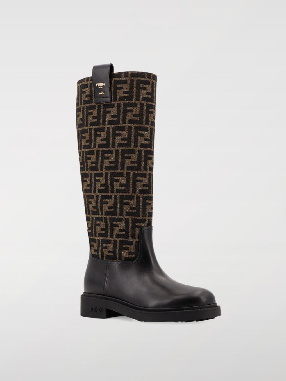 Giglio Stivale Filo Fendi in tessuto jacquard e pelle Offerte speciali