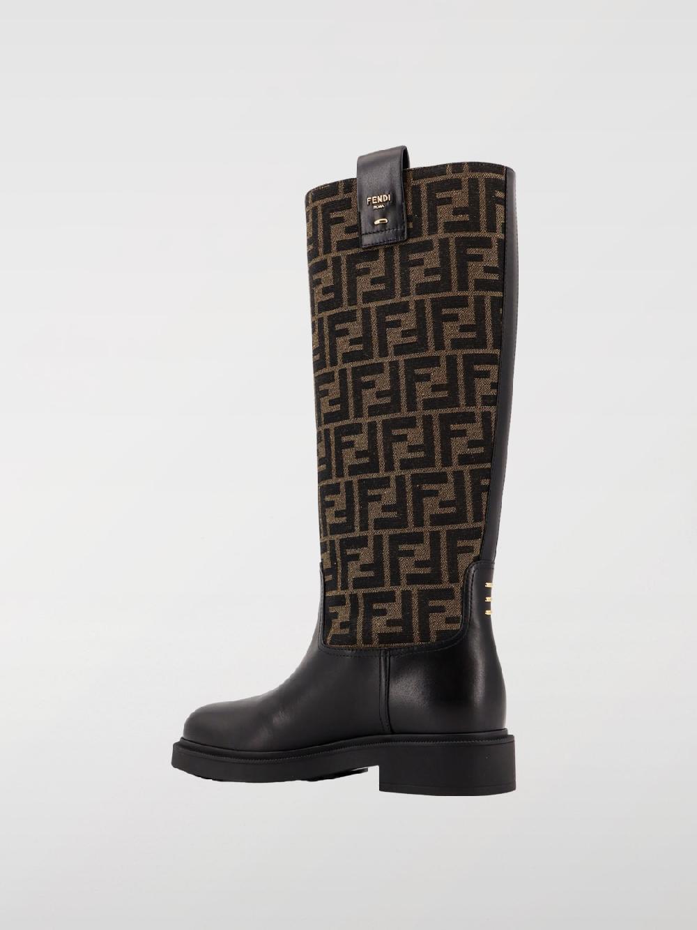Giglio Stivale Filo Fendi in tessuto jacquard e pelle Offerte speciali