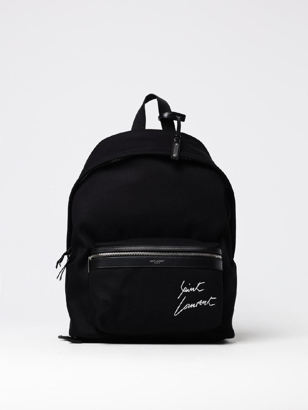 Giglio Zaino Saint Laurent in canvas di cotone e pelle Spedizione Gratuita