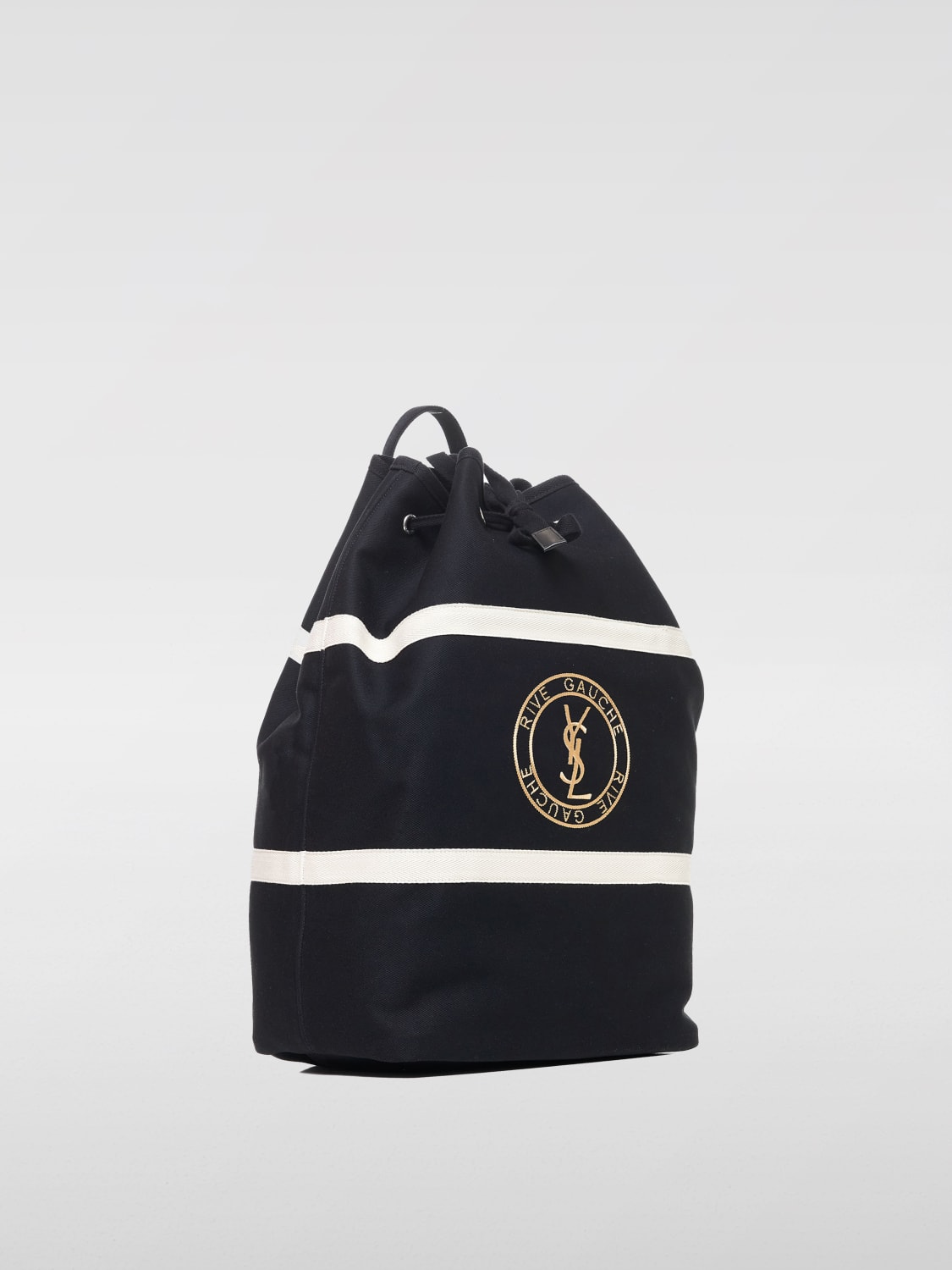 Giglio Borsa Rive Gauche Saint Laurent in cotone e nylon a righe Fino Al -60%