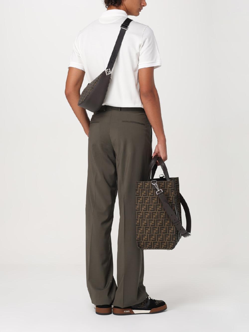 Giglio Borsa Fendi in tessuto e pelle a grana con monogram FF jacquard Affare Del Giorno