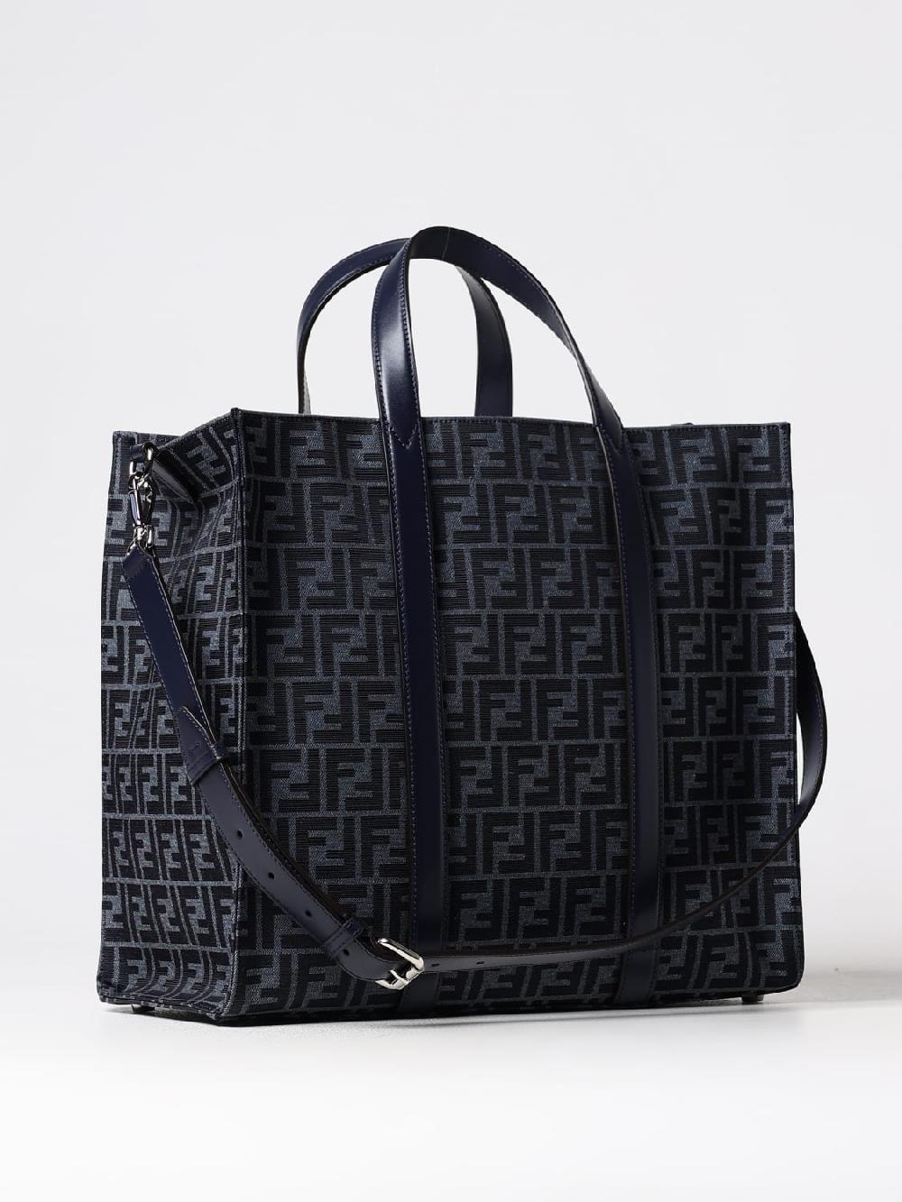 Giglio Borsa Shopper FF Fendi reversibile in tessuto jacquard riciclato Vendita Calda