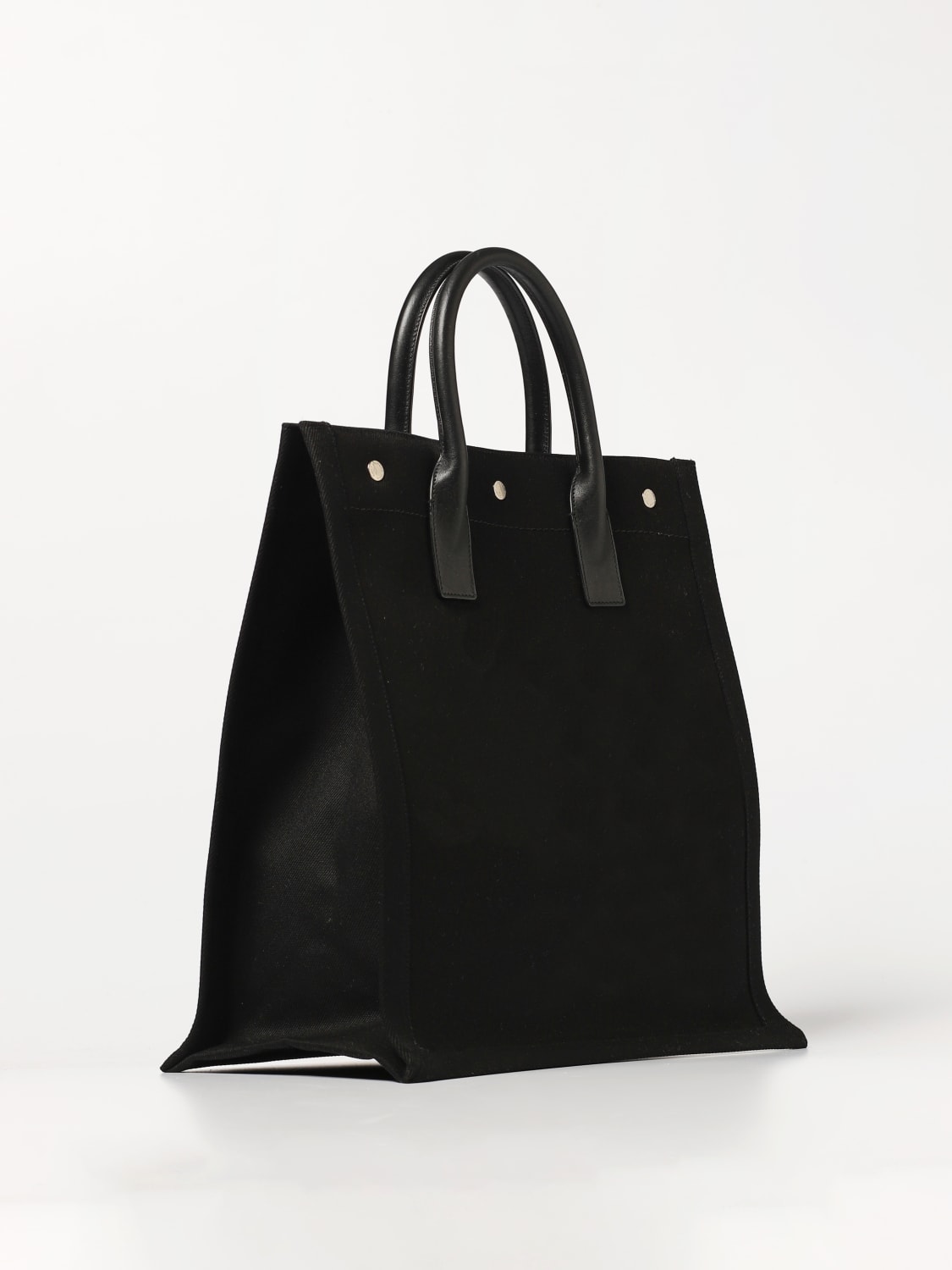 Giglio Borsa Rive Gauche North/South Saint Laurent in canvas di cotone Saldi Di Fabbrica