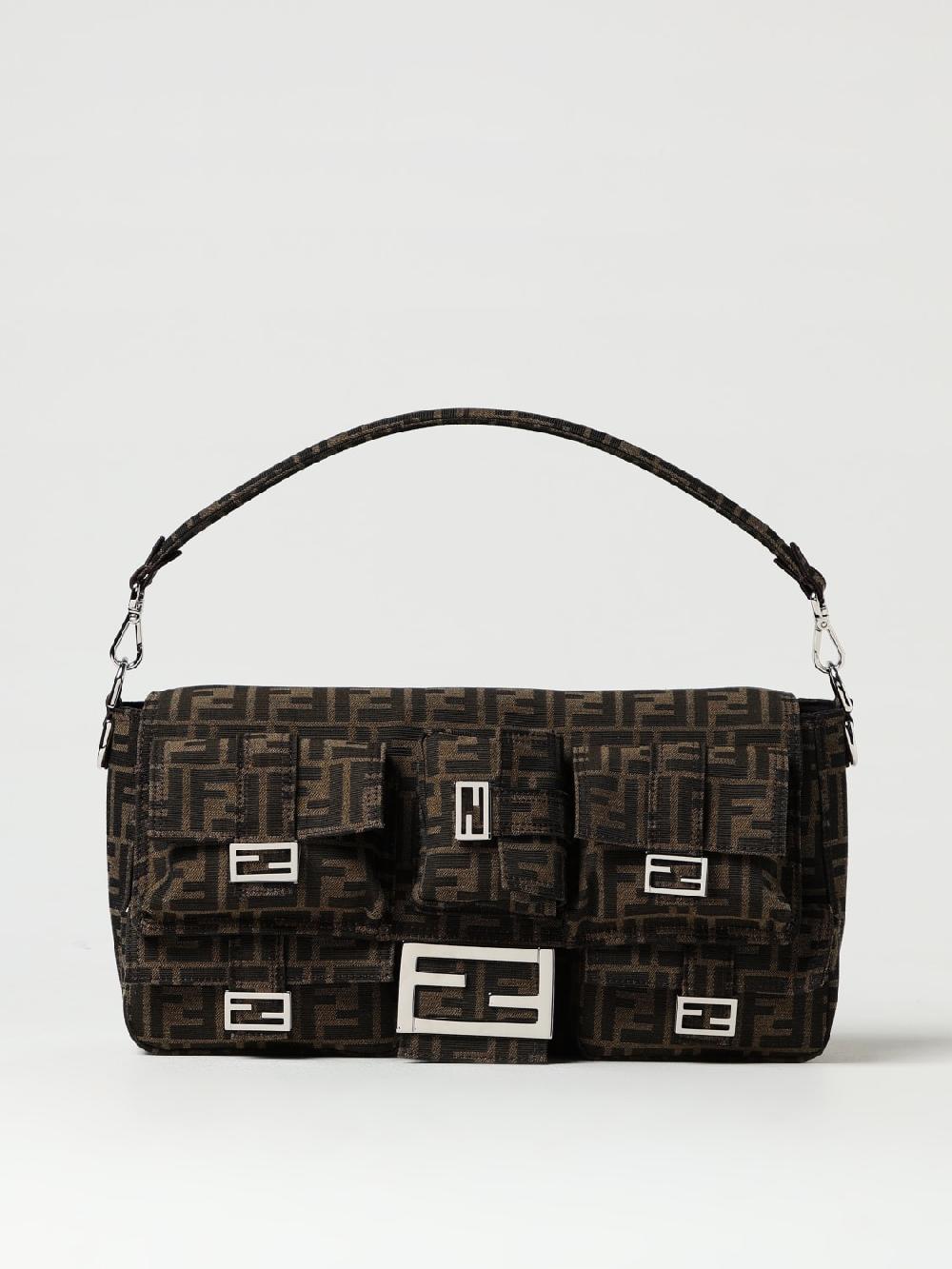 Giglio Borsa Maxi Multipocket Baguette FF Fendi in tessuto jacquard I Più Venduti