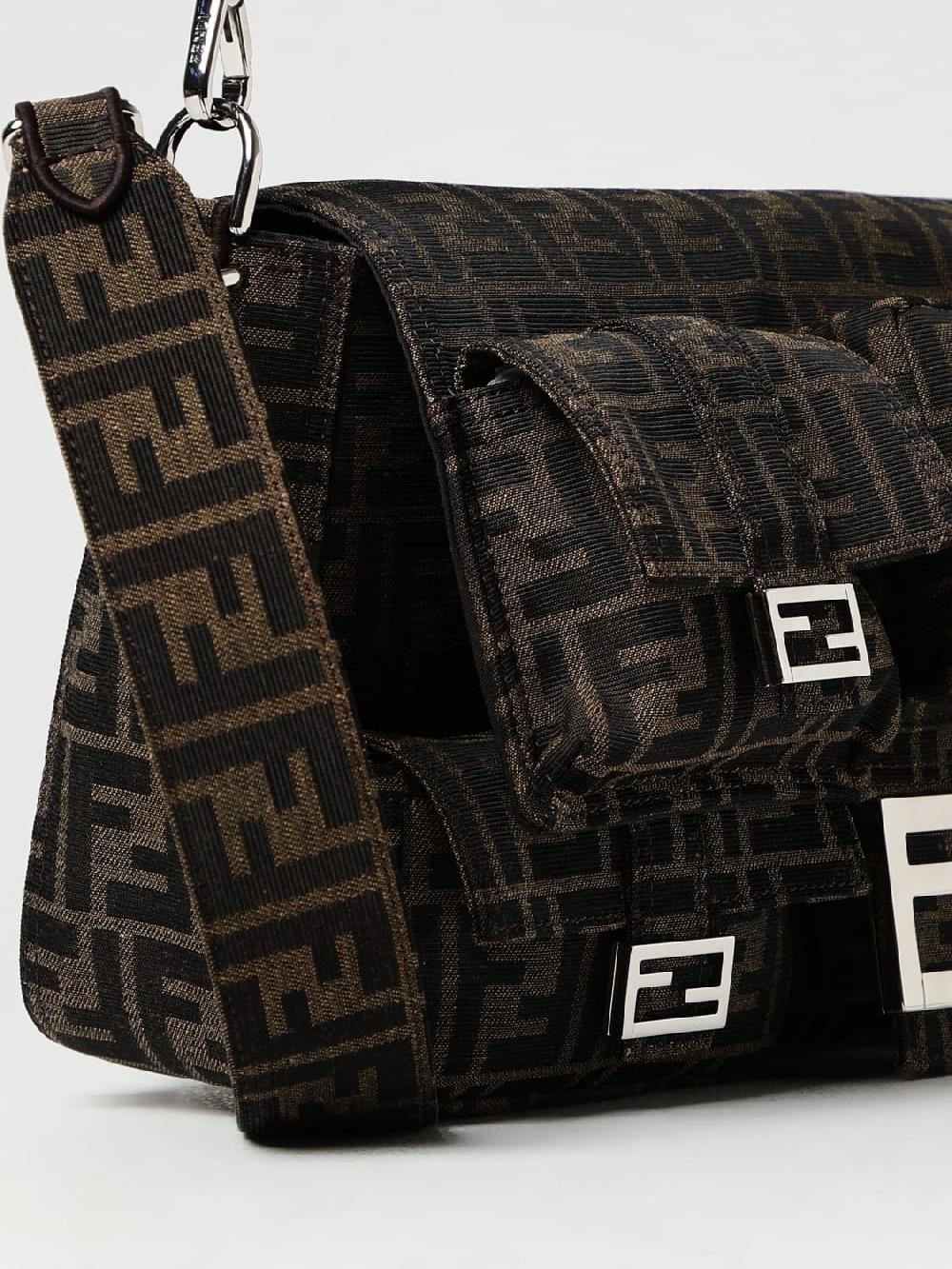 Giglio Borsa Maxi Multipocket Baguette FF Fendi in tessuto jacquard I Più Venduti