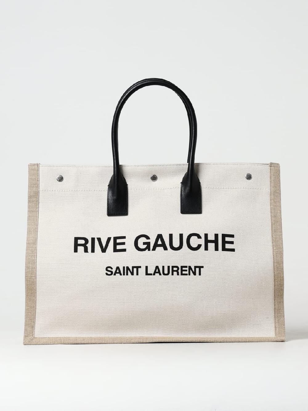 Giglio Borsa Rive Gauche Saint Laurent in canvas di cotone Negozio online di fabbrica