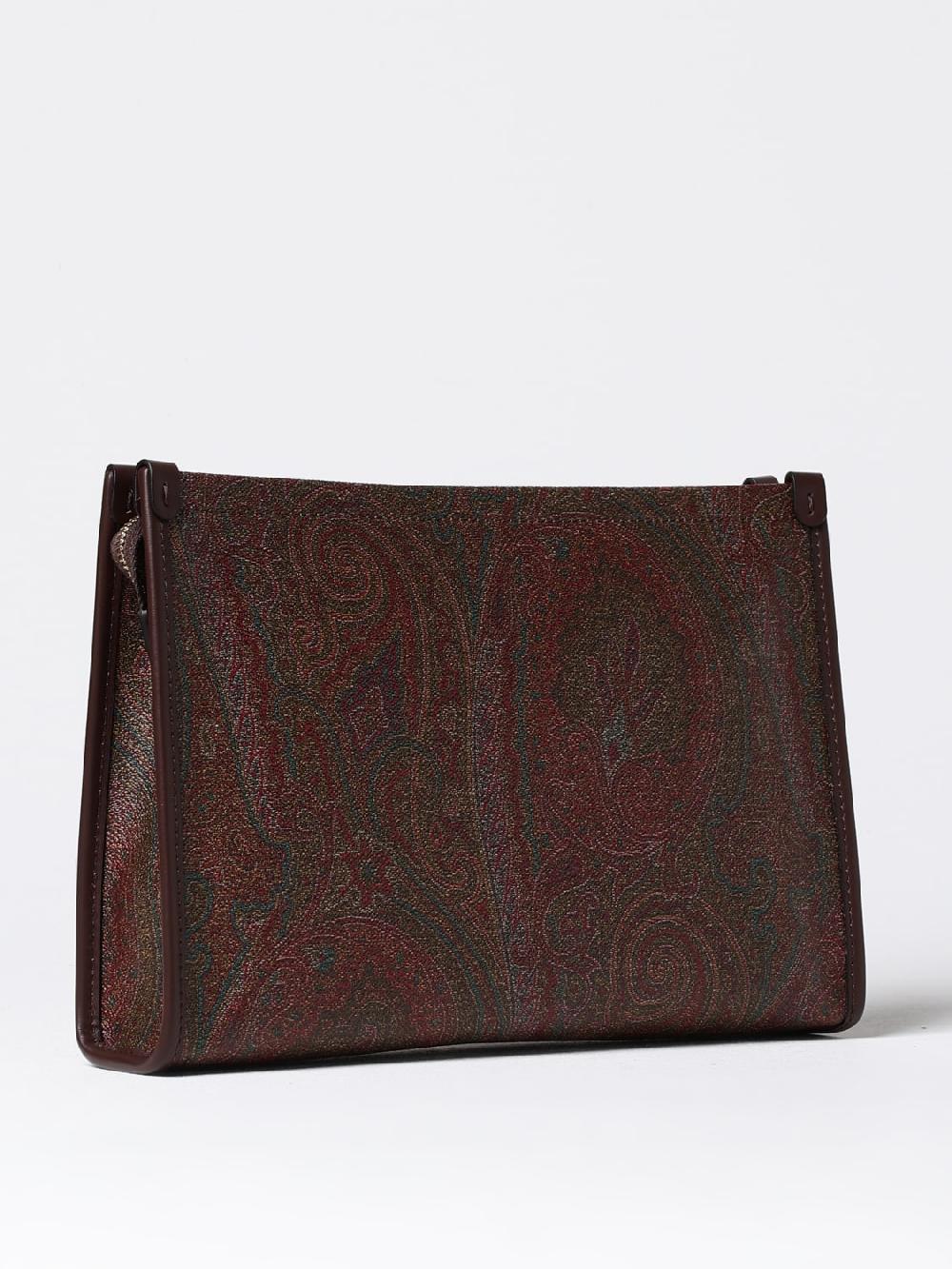 Giglio Pouch Etro in cotone spalmato con Paisley all over Flash Sale