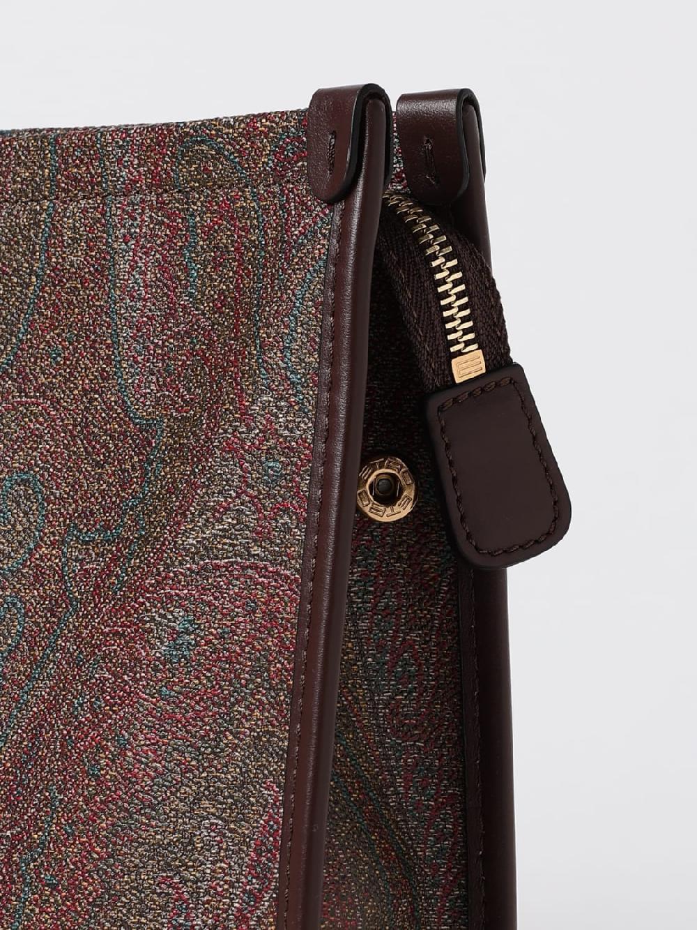 Giglio Pouch Etro in cotone spalmato con Paisley all over Flash Sale