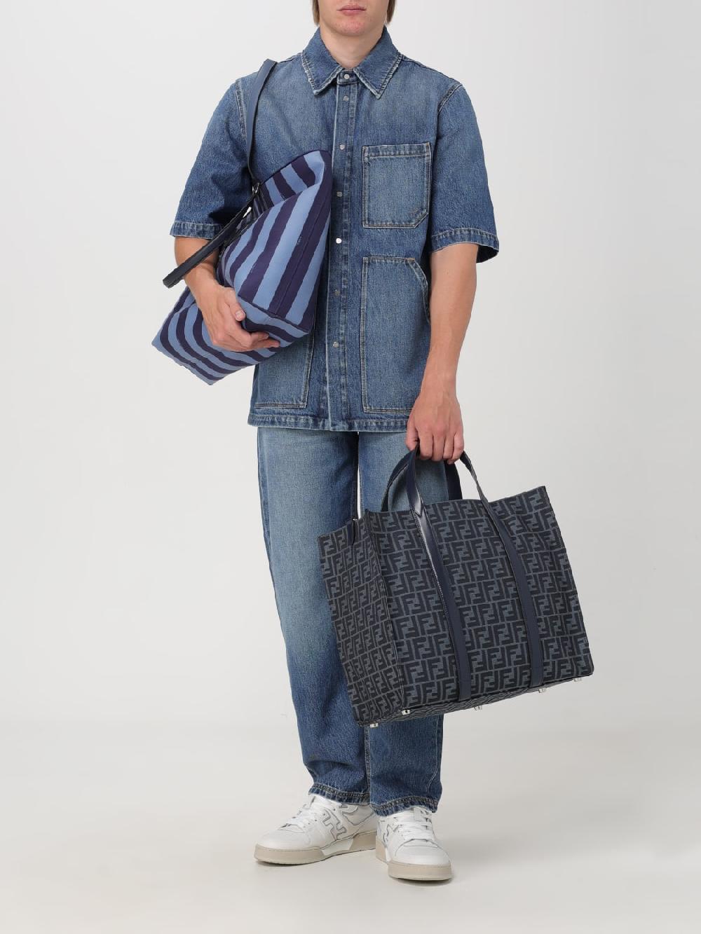 Giglio Borsa Fendi in tessuto FF jacquard e pelle Cyber Monday