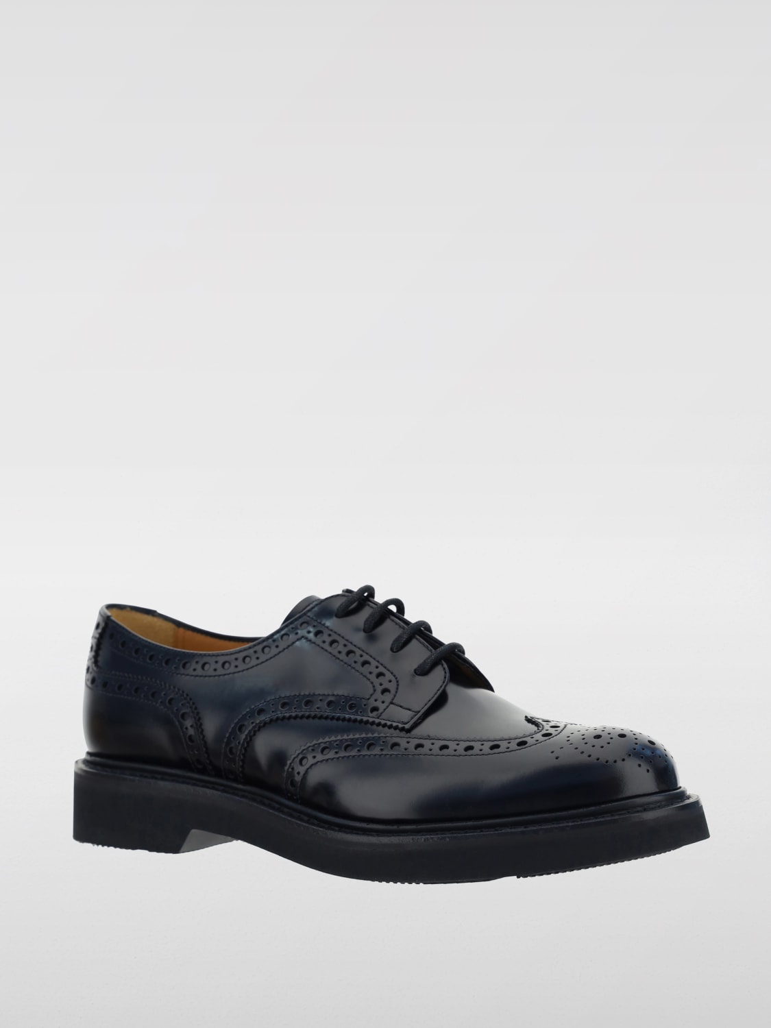 Giglio Derby Church's in pelle spazzolata con motivo brogue Pezzi Unici