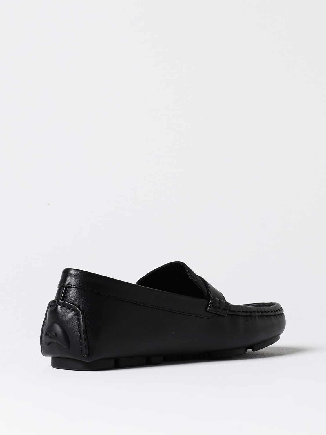 Giglio Mocassino Driver Fendi in pelle e tessuto monogram FF Economico