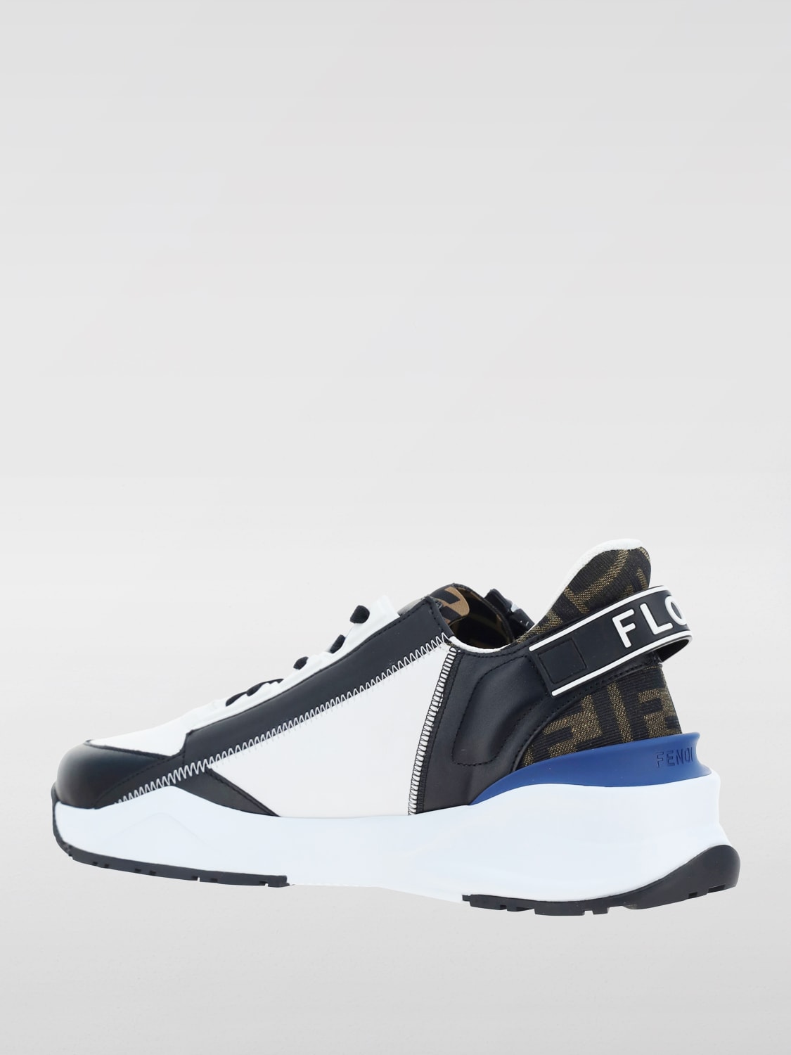 Giglio Sneakers Flow Fendi in pelle e tessuto jacquard In Saldo