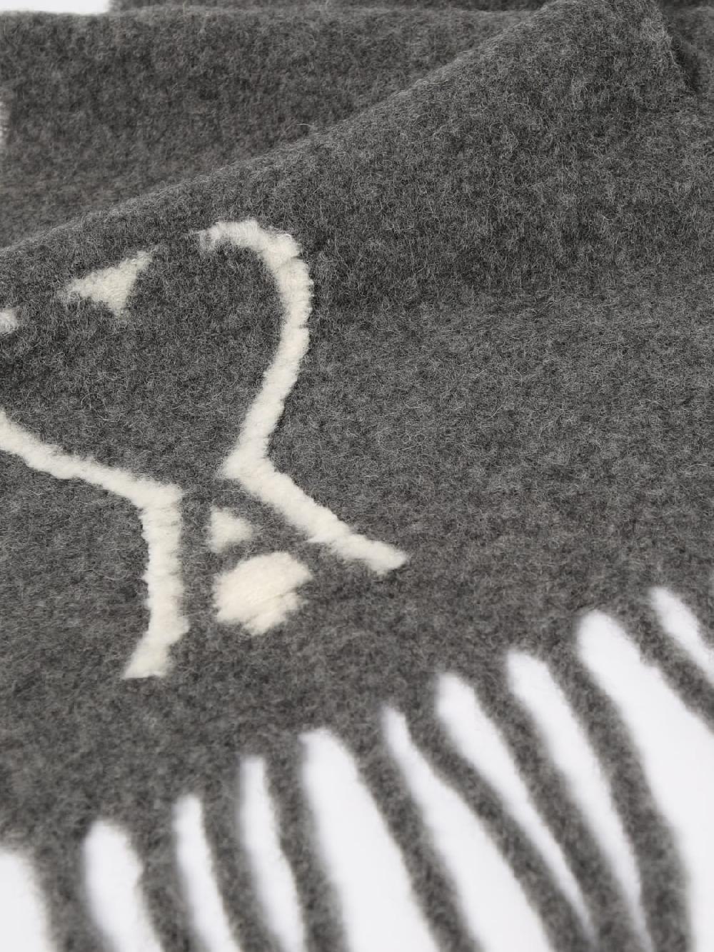 Giglio Sciarpa Ami Paris in lana di alpaca con logo jacquard Smaltimento dello stoccaggio