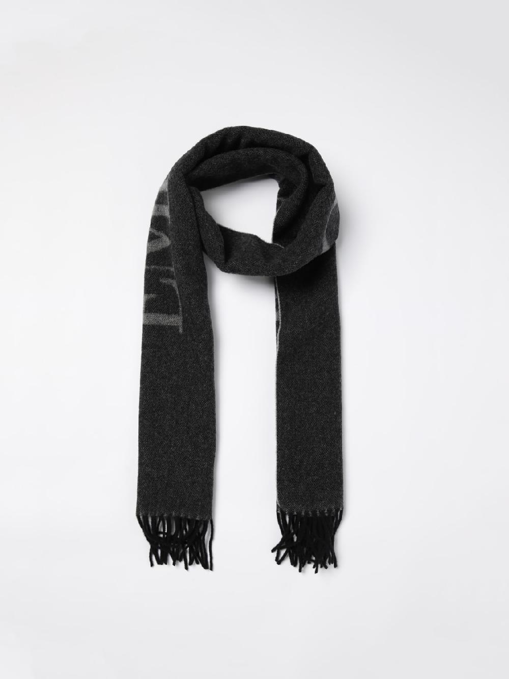 Giglio Sciarpa Emporio Armani in lana con logo jacquard Black Friday Prezzi