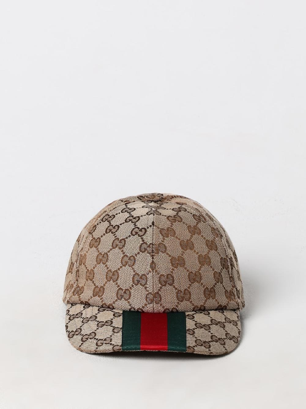 Giglio Cappello Gucci in misto cotone con monogram GG jacquard In Vendita
