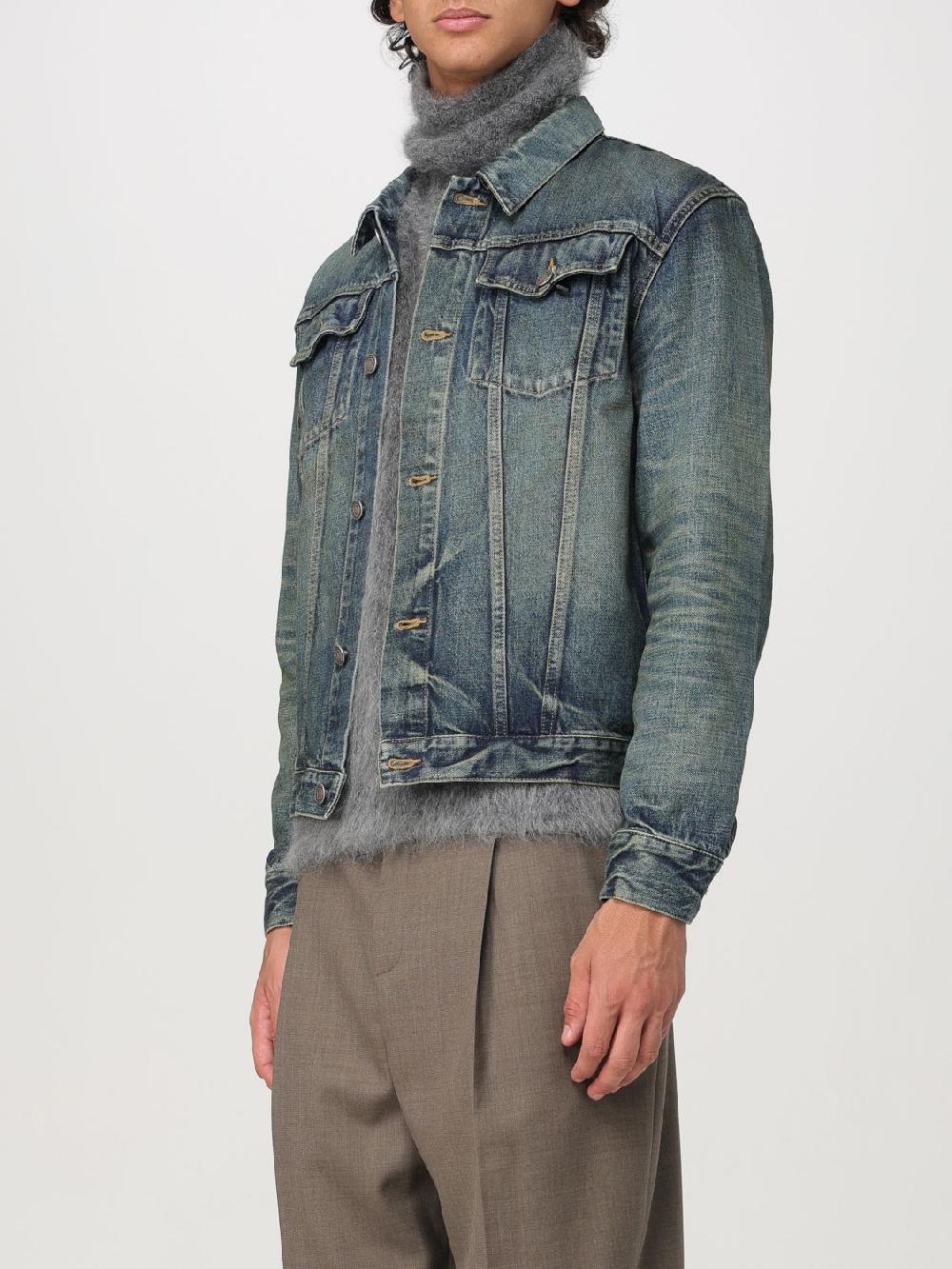 Giglio Giubbotto Saint Laurent in denim Offerta per la Festa della Mamma