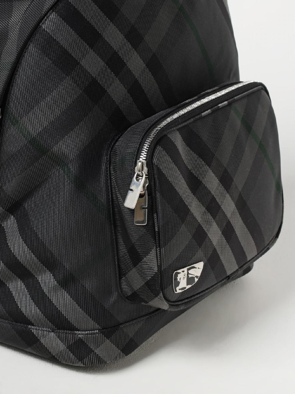 Giglio Zaino Grid Check Burberry in mesh jacquard Offerta migliore