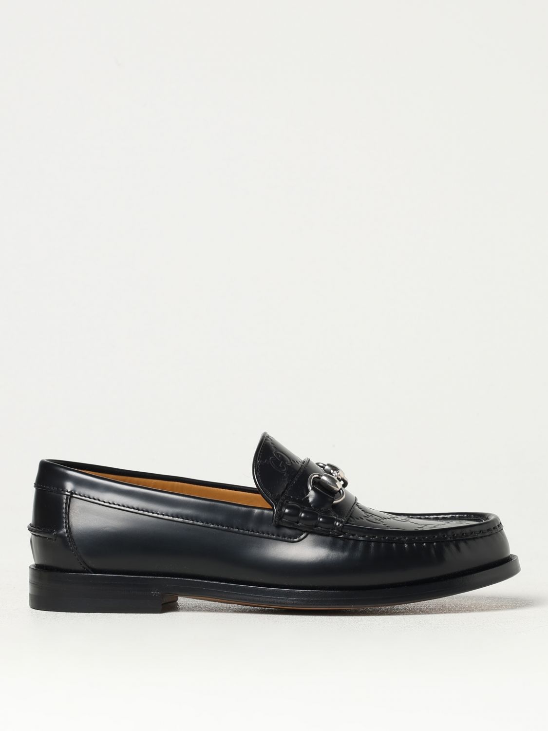 Giglio Mocassino Horsebit Gucci in pelle con monogram GG Offerte esclusive