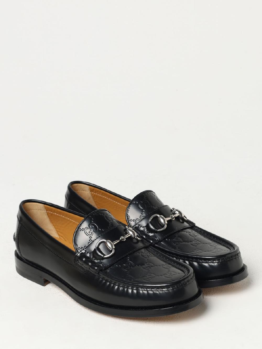 Giglio Mocassino Horsebit Gucci in pelle con monogram GG Offerte esclusive