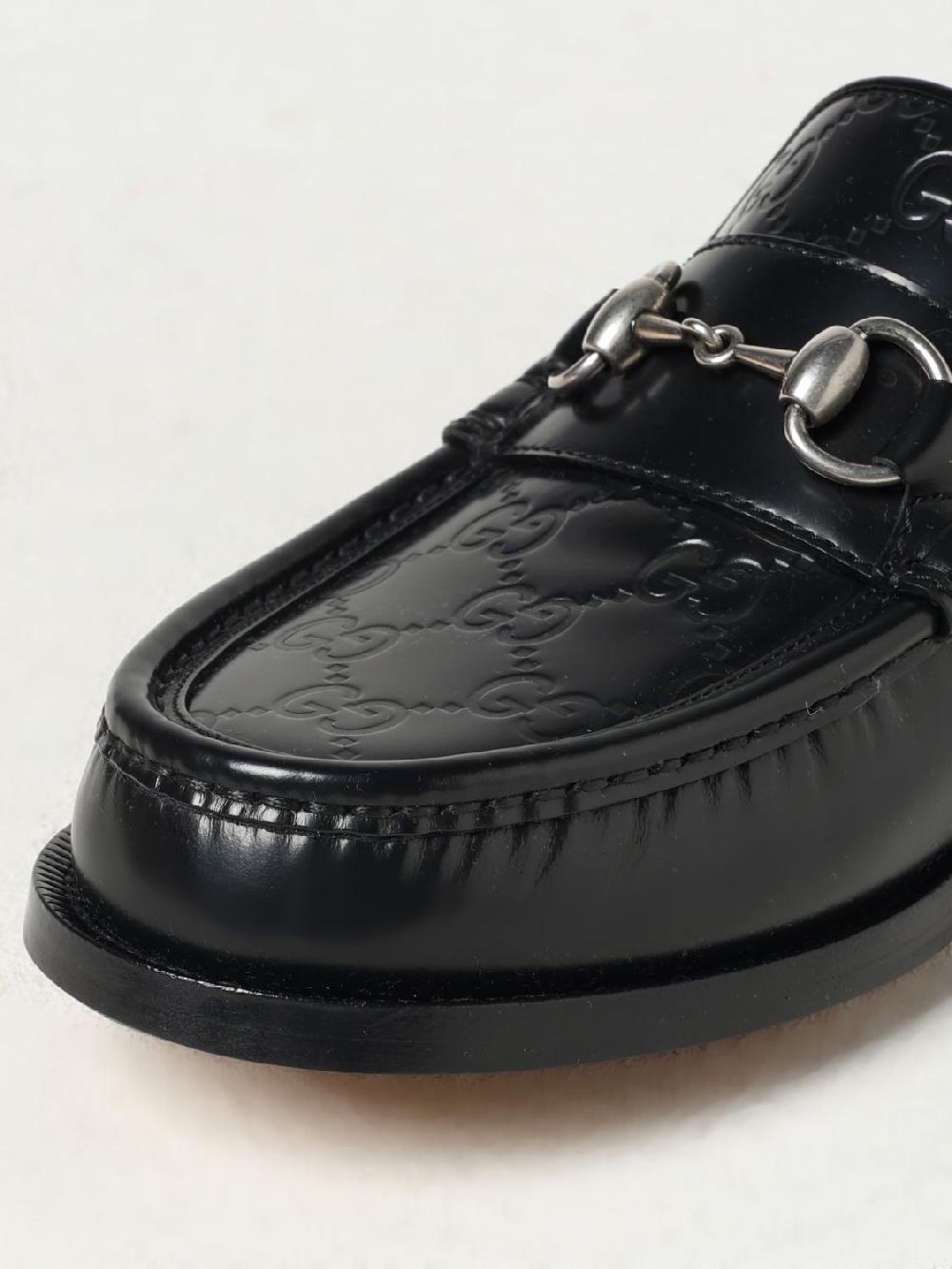 Giglio Mocassino Horsebit Gucci in pelle con monogram GG Offerte esclusive