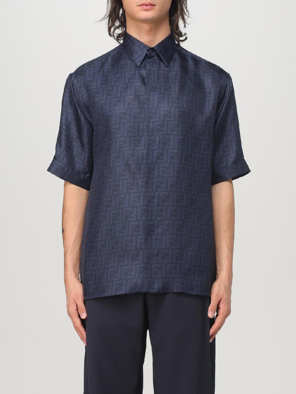 Giglio Camicia Fendi in seta con logo Grandi sconti