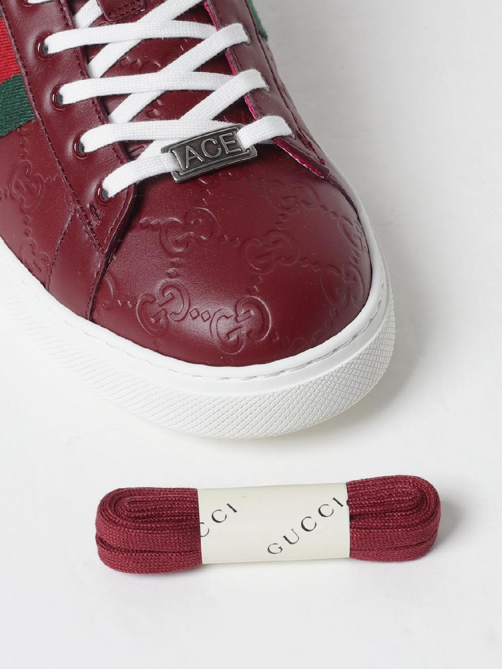 Giglio Sneakers Ace Gucci in pelle con monogram GG Only for today