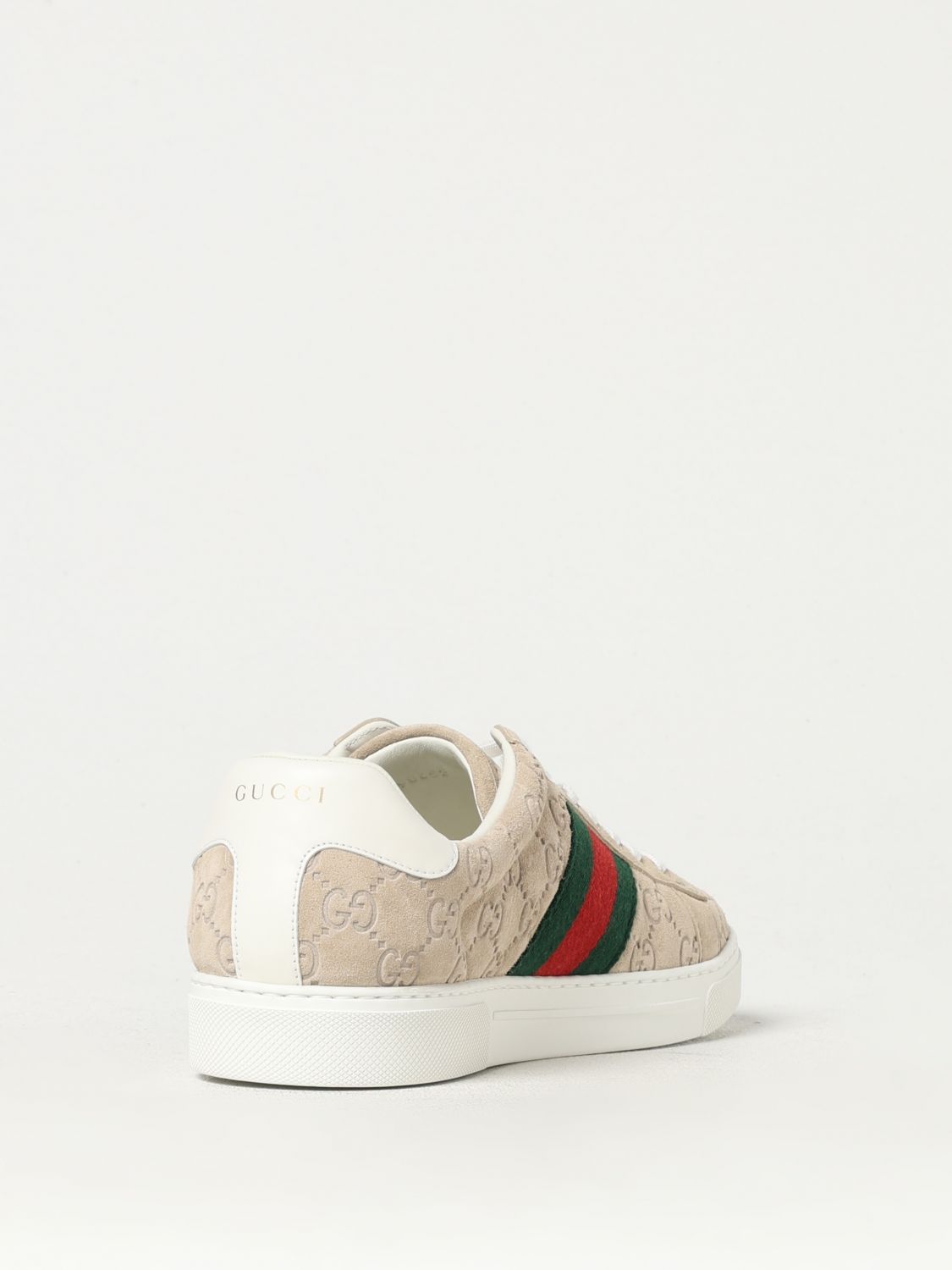 Giglio Sneakers Ace Gucci in camoscio con monogram GG Offerta speciale della fabbrica